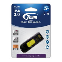 Team Group C145 32GB USB 3.0 Yellow USB Flash Drive