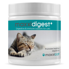 maxxicat - maxxidigest+ probiotics, prebiotics & digestion enzymes for cats - Advanced feline digestive & immune system support – Non GMO powder 200 g