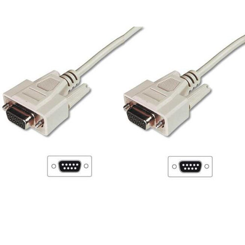 FDL 2M DB9 STRAIGHT THROUGH SERIAL CABLE - SOCKET TO SOCKET