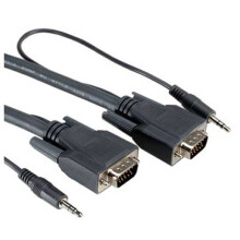 FDL 5M VGA & 3.5MM JACK MONITOR CABLE M-M