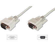 FDL 2M DB9 STRIAGHT THROUGH SERIAL CABLE - PLUG TO SOCKET