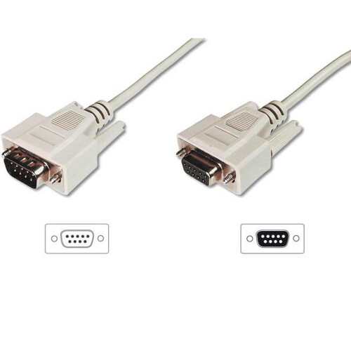 FDL 2M DB9 STRIAGHT THROUGH SERIAL CABLE - PLUG TO SOCKET