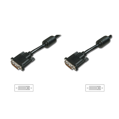 Digitus DVI connection cable. DVI(24+1). 2x ferrit