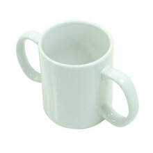 (Two) Two Handled Ceramic Mug - Two handled adult drinking aid