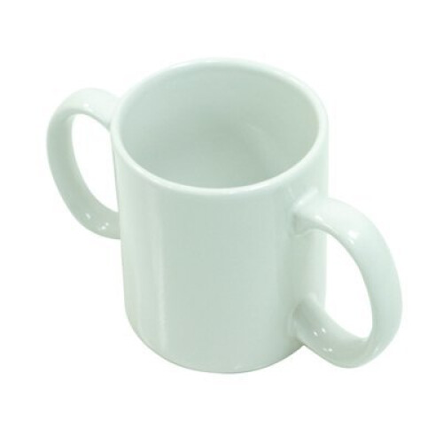(Two) Two Handled Ceramic Mug - Two handled adult drinking aid