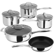Stellar 7000 Stainless Steel 5 Piece Draining Saucepan Set S7C4D