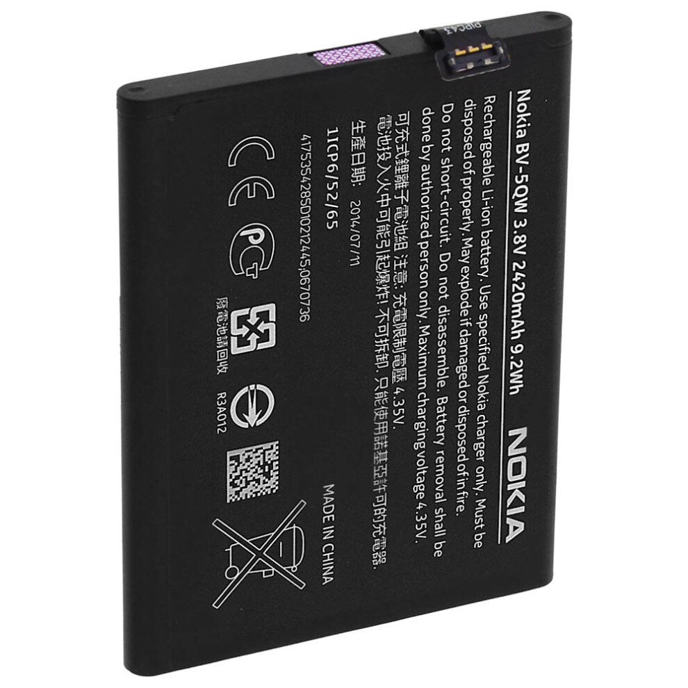 Battery for Nokia Lumia 930 BV-5QW 2420 mAh Replacement Battery