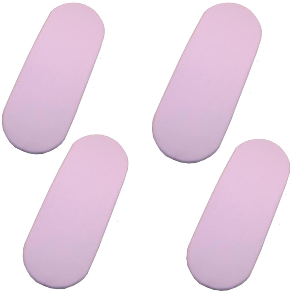 4x 100% Cotton Deluxe Moses Basket Jersey Fitted Sheets Pink