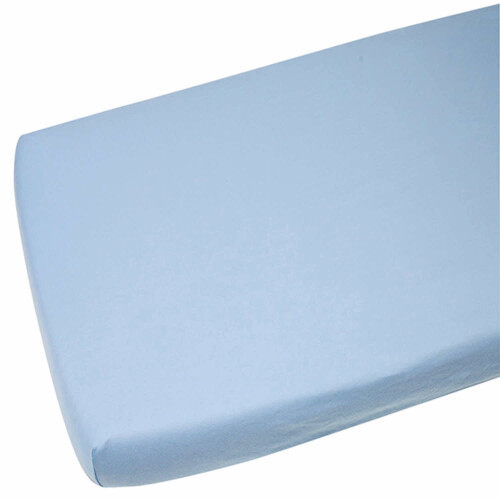 4x Fitted Sheets Compatible With Chicco Next 2 Me 100% Cotton- Blue