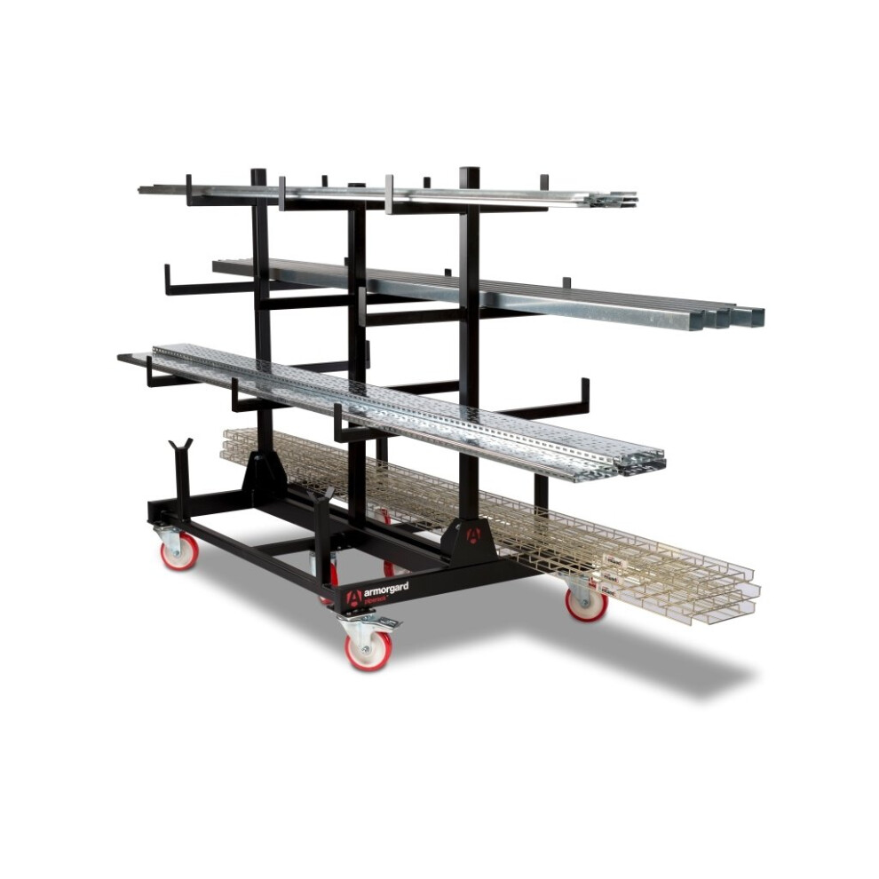Armorgard Piperack Mobile Pipe Storage Rack Trolley 2-Tonne 1000X1500x1560mm 5060452080505