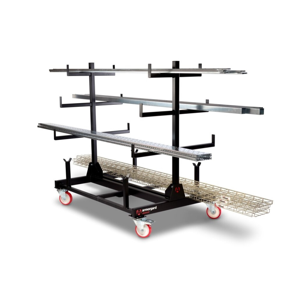 Armorgard Piperack Mobile Pipe Storage Rack Trolley 1-Tonne 1000X1500x1560mm 5060452080499