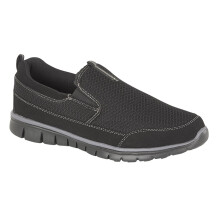 (12 UK) Dek Mens Neptune Slip On Trainers Black