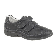 (8 UK) Boulevard Womens Twin Touch Shoe Black