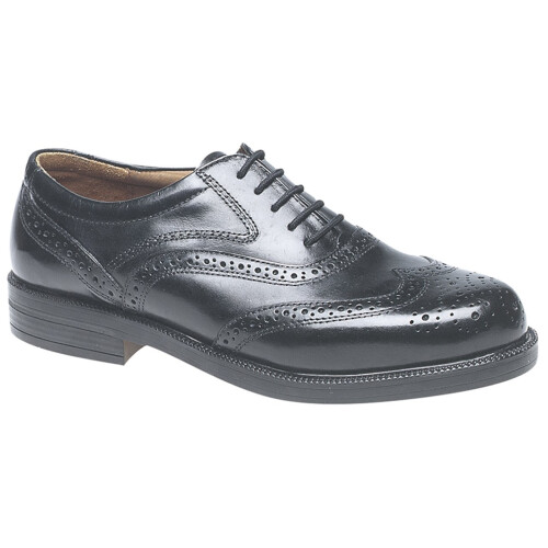 (11 UK) Scimitar Mens Brogue Shoe Black