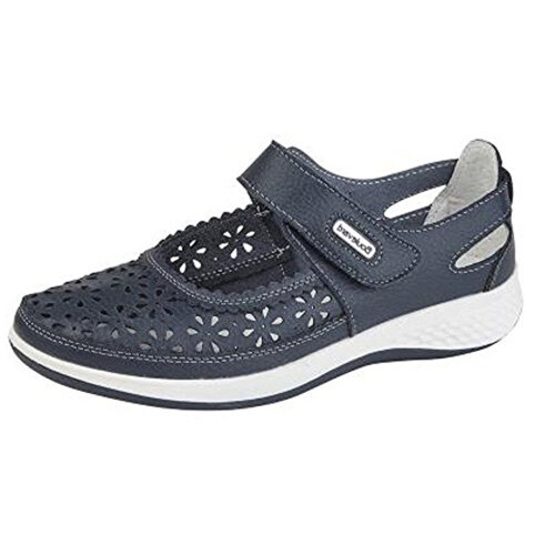 (6 UK) Boulevard Womens Touch Bar Shoe Navy