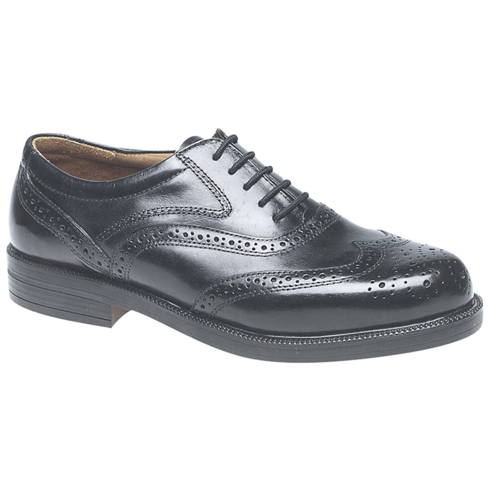 (9 UK) Scimitar Mens Brogue Shoe Black