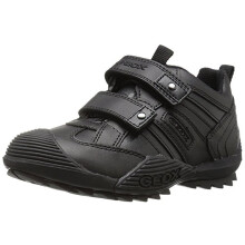 (12.5 UK Child) Geox Boys Low Top Trainer Black
