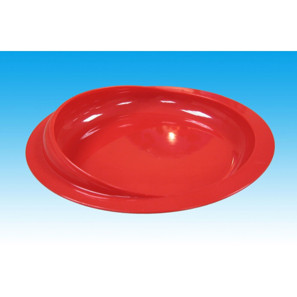 Shine International White (White) Scoop Plate - Shaped Plate To Aid Independent Dining.
