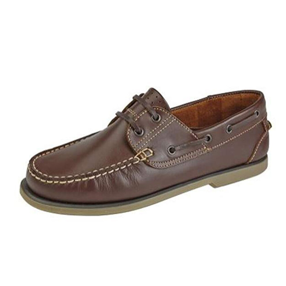 (6 UK) Dek Mens Moccasin Boat Shoe Brown