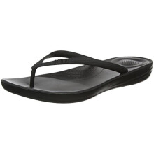 (6 UK) Fitflop Women Iqushion Flip Flops Black