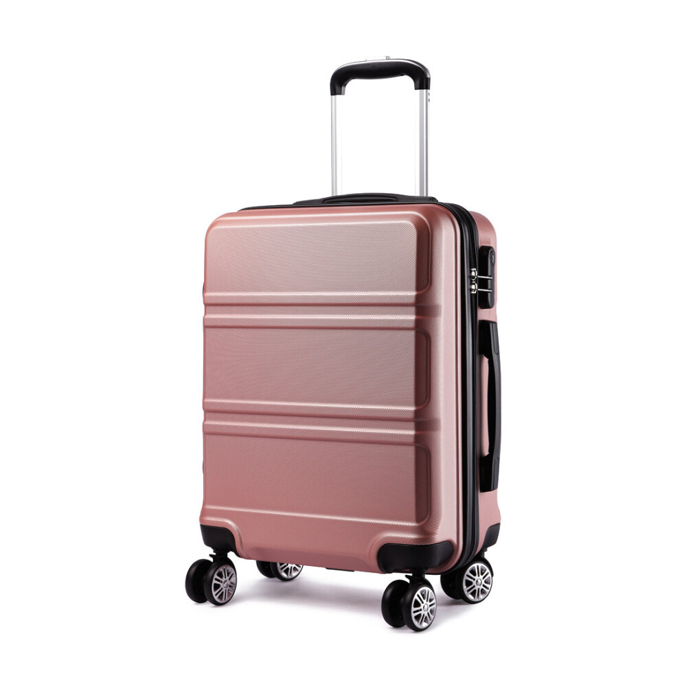 (28 Inch Nude) 3Pcs Suitcase Sets Abs Hard Shell Luggage Travel Trolley Case Cream