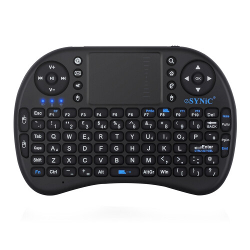 ESYNiC Mini Wireless Keyboard 2.4G - British Layout-Black