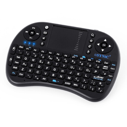 ESYNiC Mini Wireless Keyboard 2.4G - British Layout-Black 1