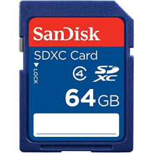 SanDisk SDSDB-064G-B35 64 GB SDXC Class 4 Memory Card - Blue (Label May Change)