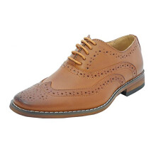 (5 UK Child) Goor Boys Brogue Shoe Tan