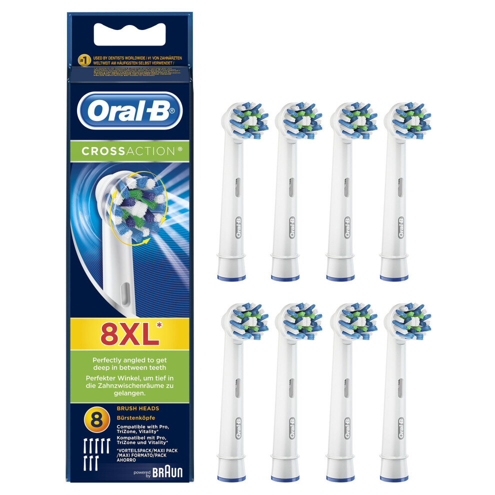 Oral-B CrossAction Electric Toothbrush Replacement Heads - 8 Counts