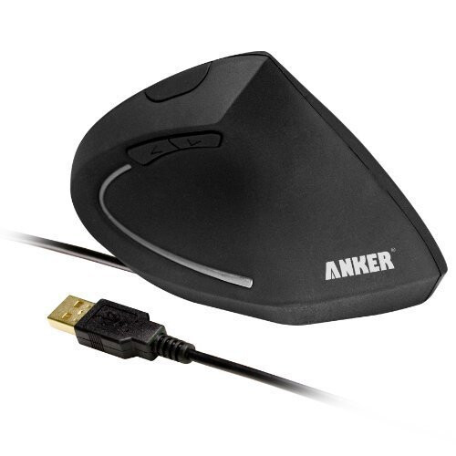 Anker Anker Vertical Ergonomic Optical USB Wired Mouse 1000/1600 DPI, 5-Button, Handshake Grip, AK-98ANWVM-BA 2