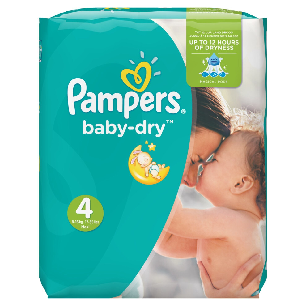 Pampers Baby-Dry Even Wetness Nappies Monthly Saving Pack - Size 4, Pack of 174