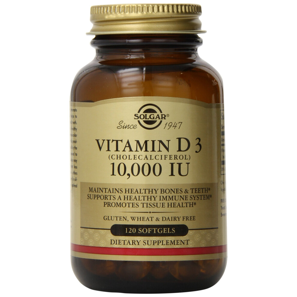 Solgar, Natural Vitamin D3, 10,000 IU, 120 Softgels