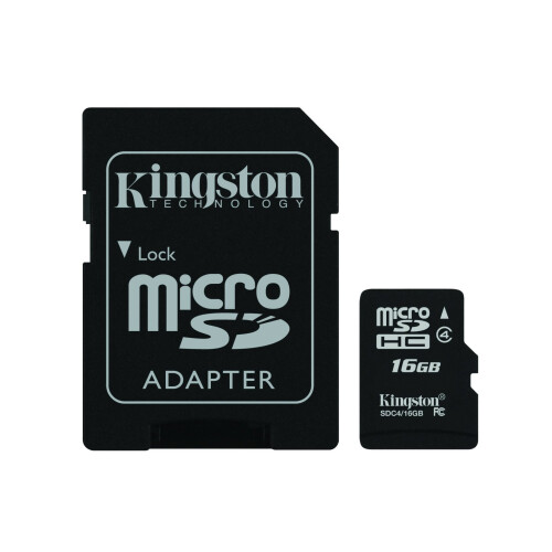 Kingston Kingston Technology Micro SDHC 16 GB Memory Card - Standard Packaging