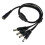 BW High Quality 12V 5A 60W DC  Power Splitter Cable For CCTV 5