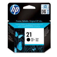 HP 21 Black Original Ink Cartridge, Page yield: 190