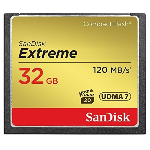 SanDisk SanDisk Extreme 32GB UDMA7 CompactFlash Card - Black & Gold