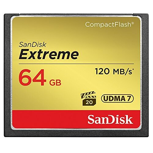SanDisk SanDisk Extreme 64 GB UDMA7 CompactFlash Card - Black/Gold