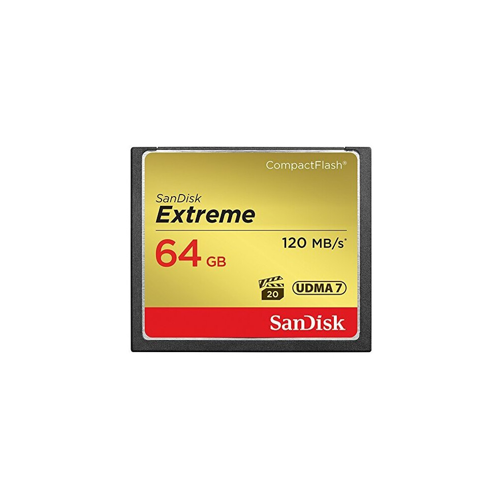 SanDisk Extreme 64 GB UDMA7 CompactFlash Card - Black/Gold