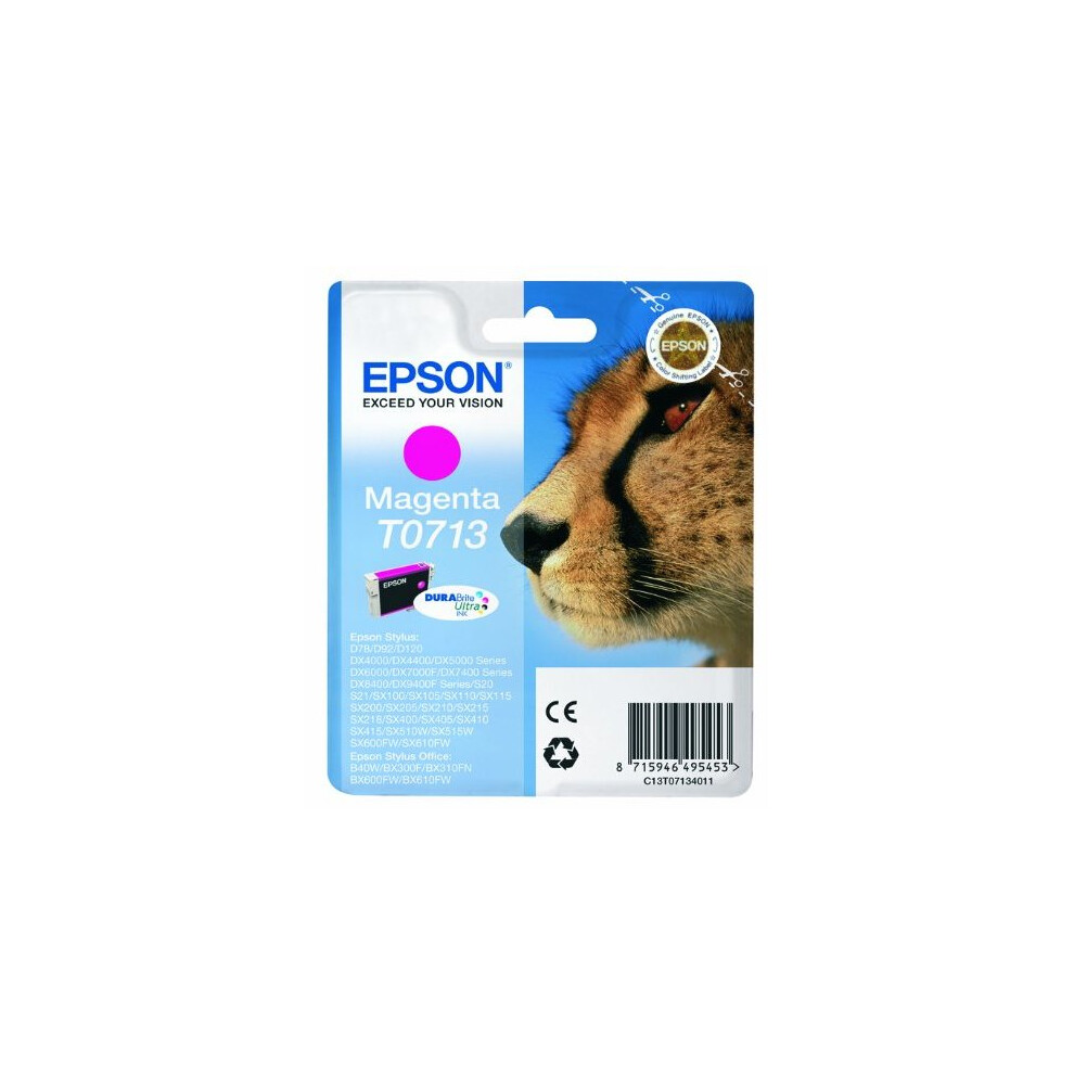 Epson Original T0713 Durabrite Magenta Ink Cartridge