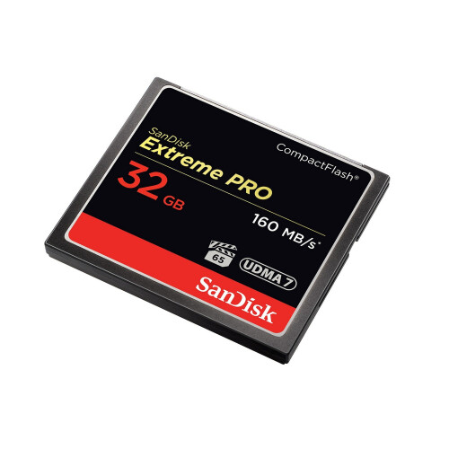 SanDisk SanDisk Extreme Pro 32 GB 160 MB/s Compact Flash Memory Card - Black/Gold/Red 1