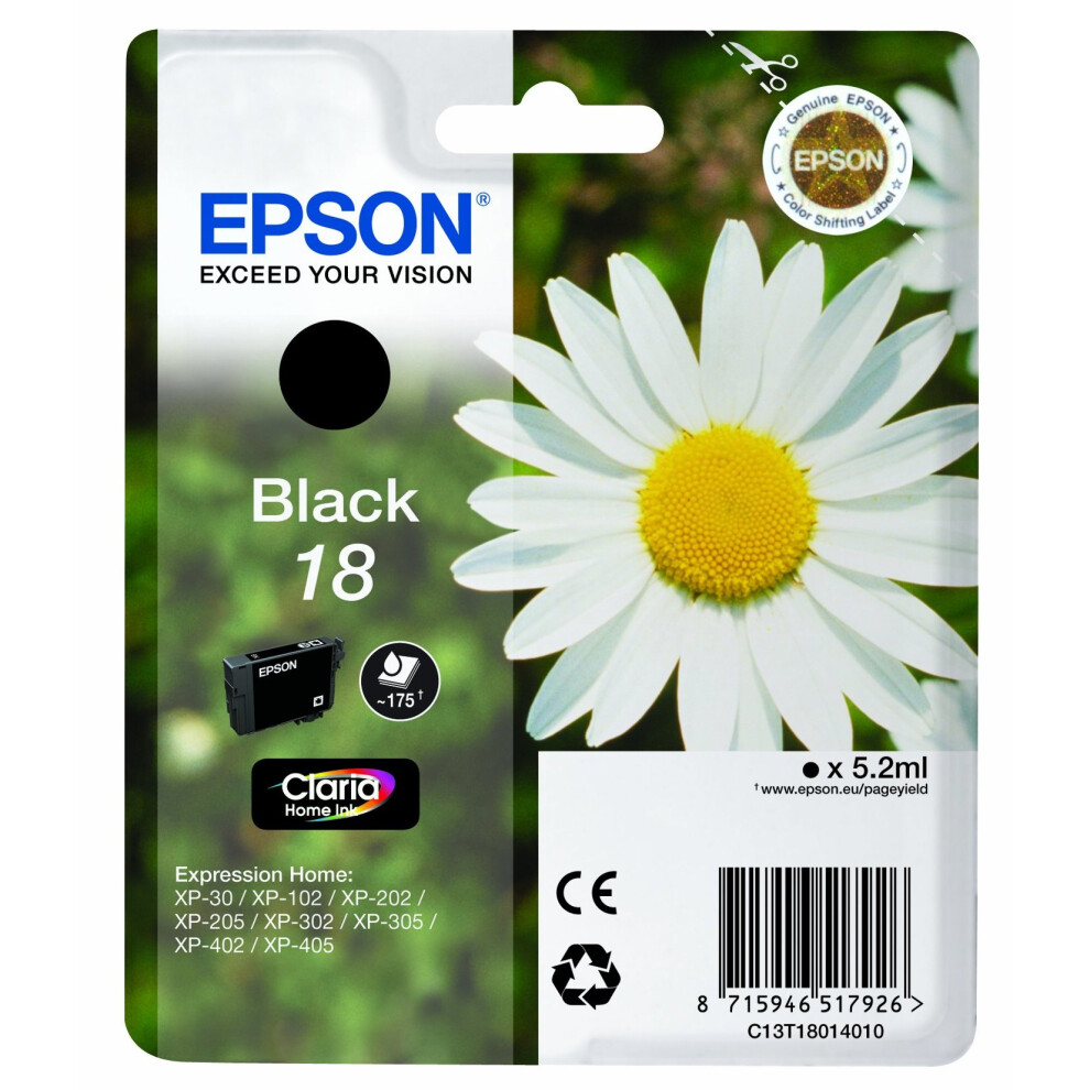 Epson XP30/ 102/ 202/ 302/ 405 Ink Cartridge - Standard, Black