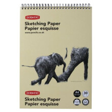 Derwent 2300139 Sketching Paper A4 Portrait, Wirebound Spine