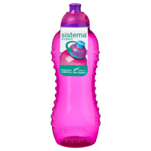 Sistema Twist 'n' Sip Water Squeeze Drinks Bottle - 460 ml, Pink
