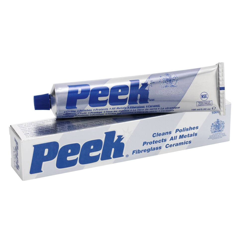 Peek Metal Polish Paste 100ml for ALL Metal Surfaces Such As Silver Brass Copper