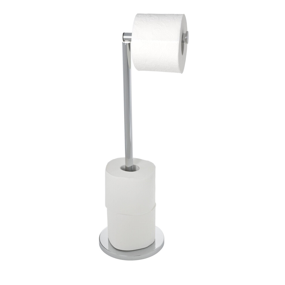 Wenko 19637100 Freestanding Stainless Steel Toilet Roll Holder 2 In 1