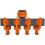 Am-Tech 4-Way Shut Off Manifold Tap Connector For Hoses 1