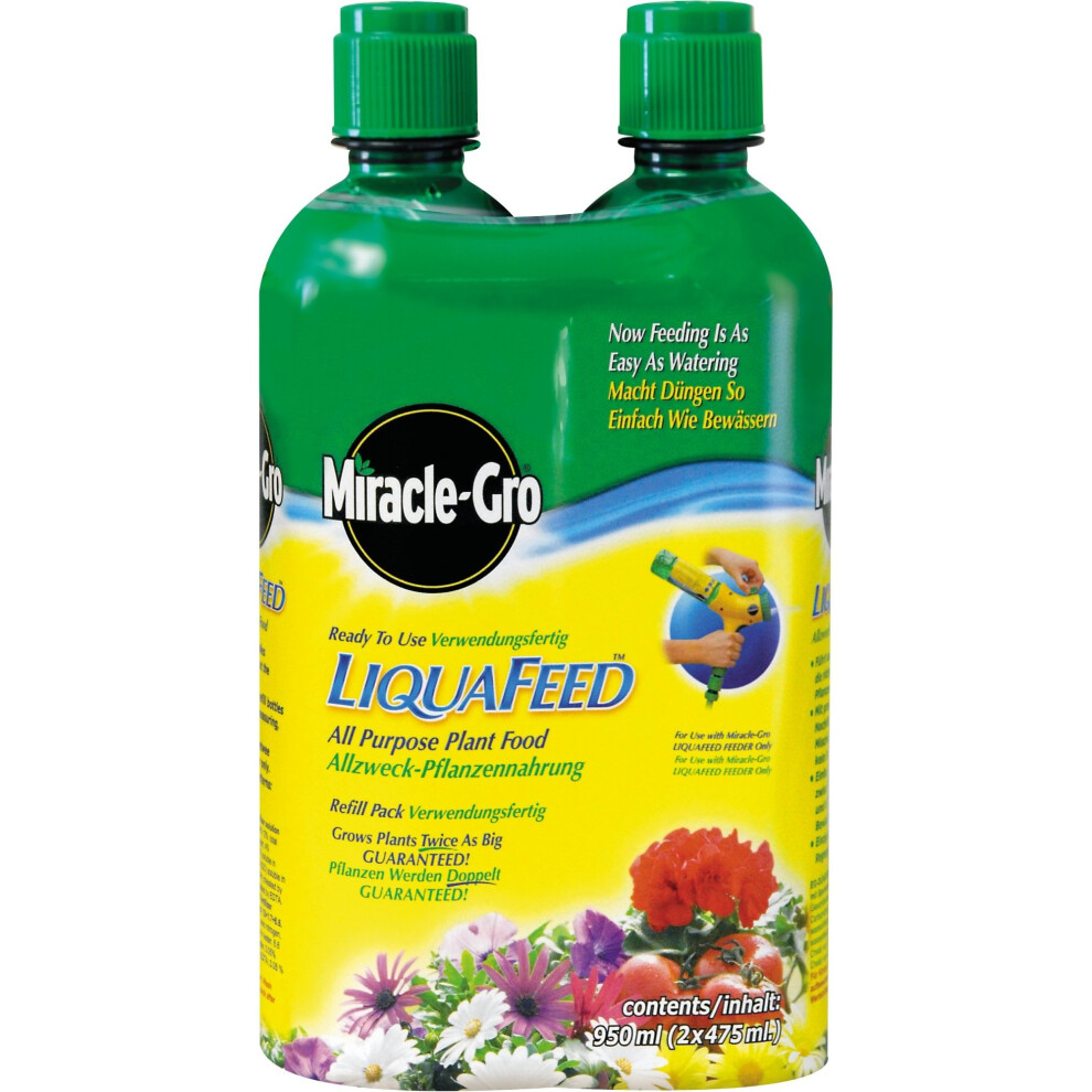 Miracle-Gro LiquaFeed All Purpose Plant Food Refill Bottles - Pack of 2