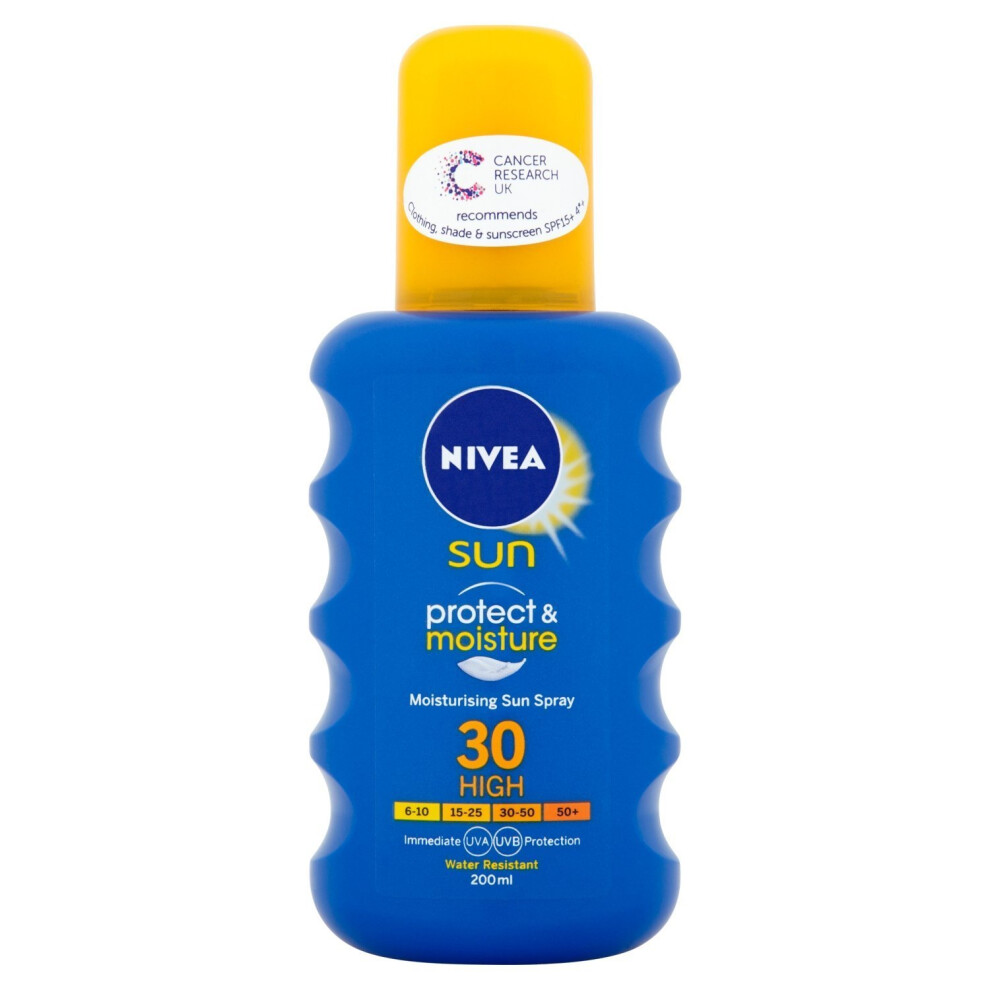 Nivea Sun Protect and Moisture Moisturising Sun Spray High SPF 30, 200 ml