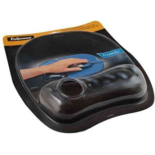 Fellowes Fellowes 9112101 Crystals Gel Mouse Pad and Wrist Support - Black 1